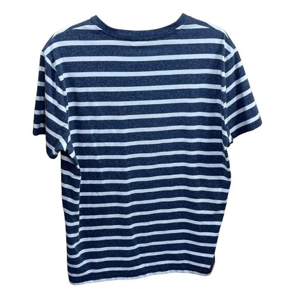 Hugo Boss Orange Men's Short Sleeve T-Shirt Slate Blue Stripe Size L Large - Picture 2 of 7